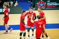 得点を喜ぶ日本代表©Ｖｏｌｌｅｙｂａｌｌ　Ｗｏｒｌｄ