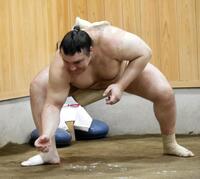 すり足を行う安青錦