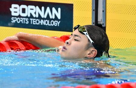 男子２００メートル個人メドレー決勝　レースを終えた小島夢貴