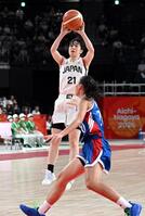 第１クオーター、シュートを放つ常田