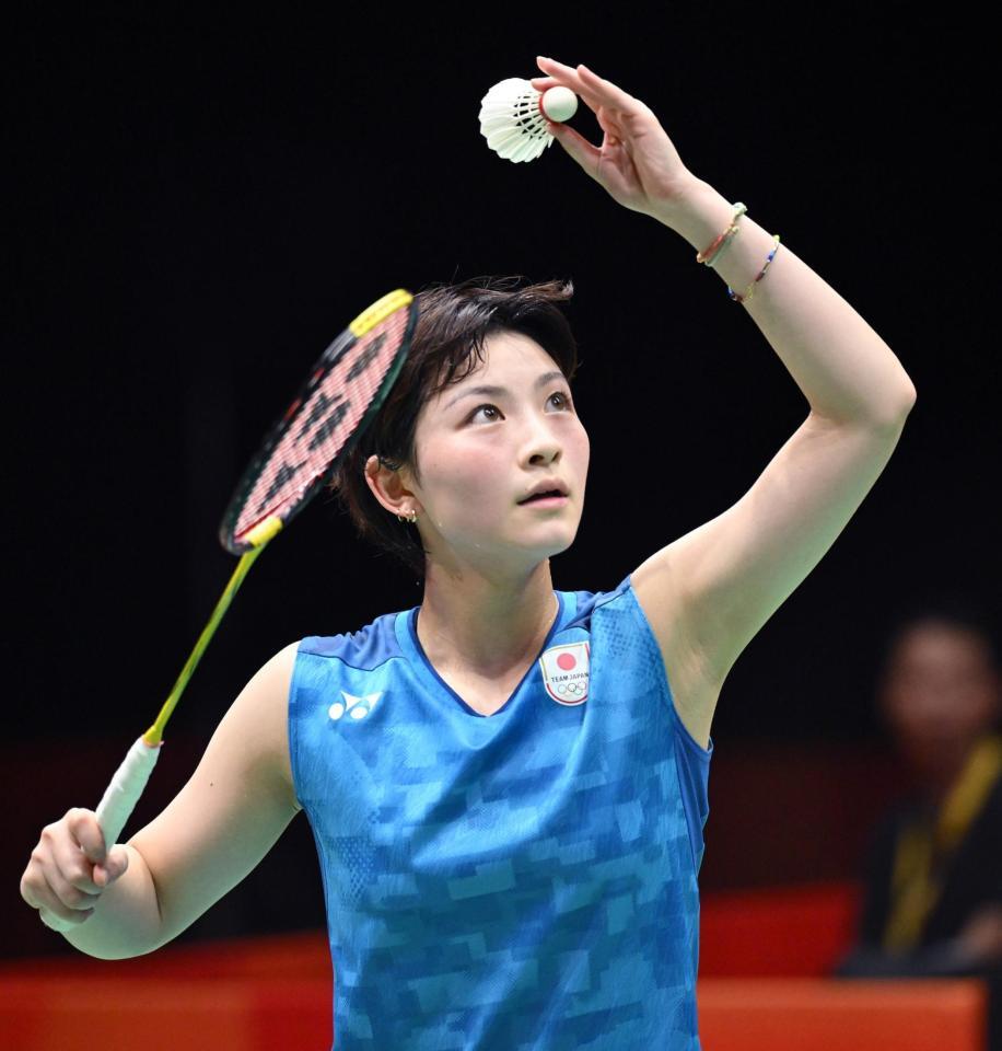 女子団体決勝　中国戦でプレーする宮崎友花