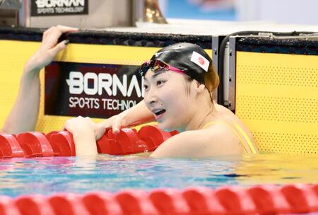 女子５０ｍバタフライ決勝、３位に入った池江璃花子（撮影・伊藤笙子）