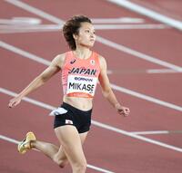 女子１００メートル決勝に進んだ御家瀬緑（撮影・中田匡峻）