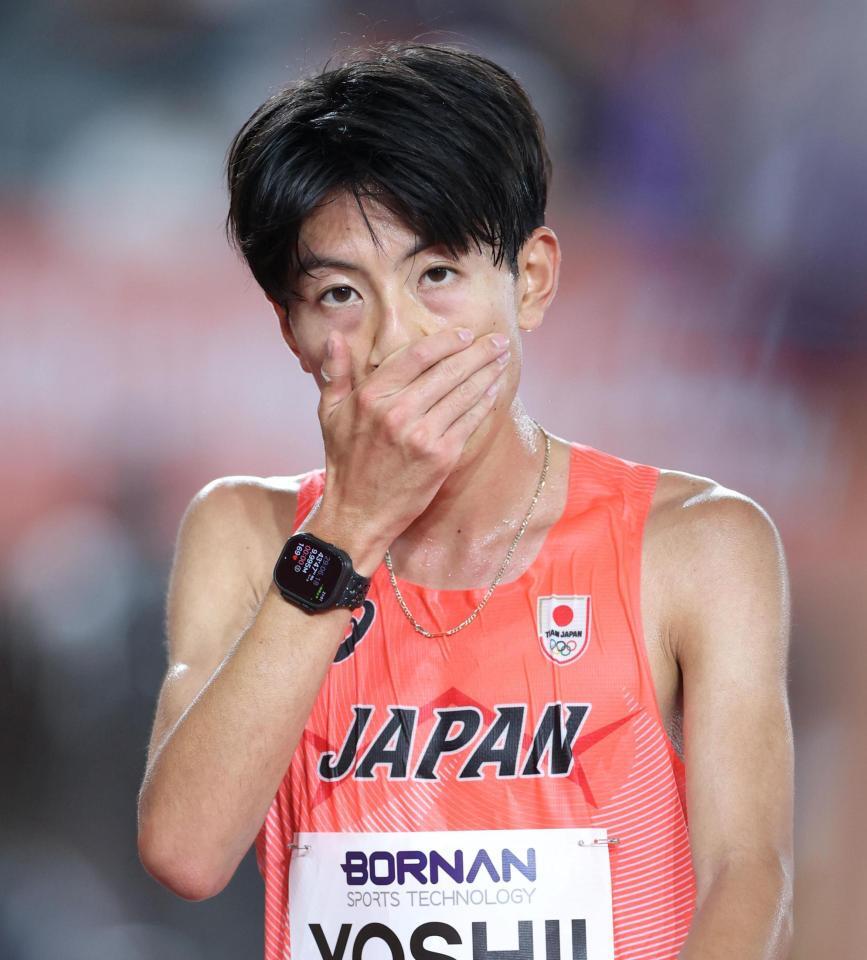 男子１００００メートル決勝で５位に終わった吉居大和（撮影・中田匡峻）