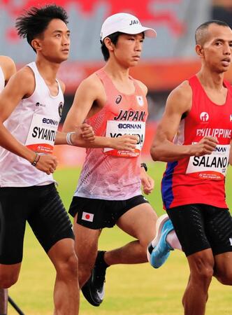 男子マラソン　力走する吉田祐也