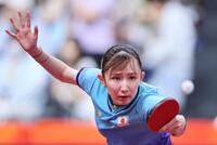 女子シングルス３回戦　香港選手と対戦する早田ひな