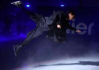 新製品発表会に登場した羽生結弦さん（撮影・石井剣太郎）