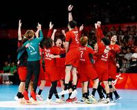 男子３位決定戦で韓国に勝利した日本