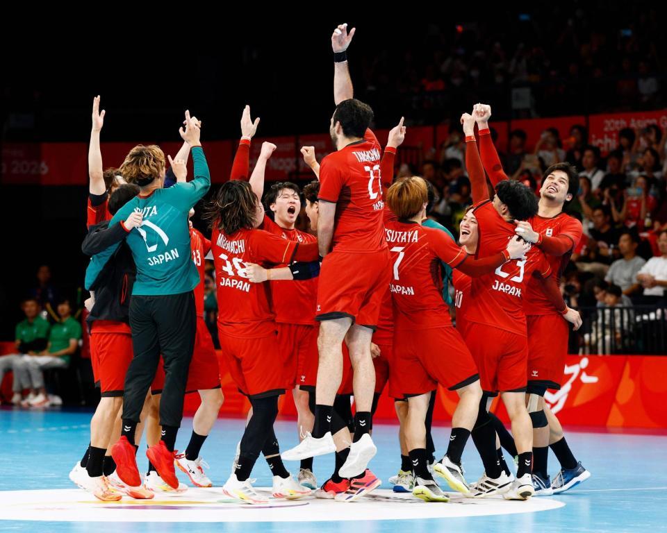 男子３位決定戦で韓国に勝利した日本
