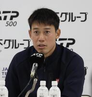 テニス人生を振り返る錦織圭（撮影・佐々木彰尚）