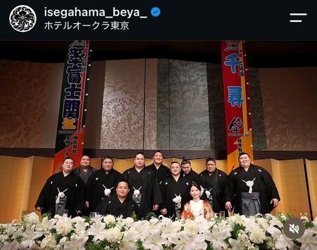 伊勢ケ浜部屋のインスタグラム（ｉｓｅｇａｈａｍａ＿ｂｅｙａ＿）より