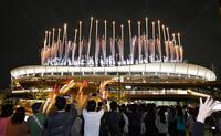 第20回アジア競技大会の閉会式のフィナーレで打ち上げられた花火