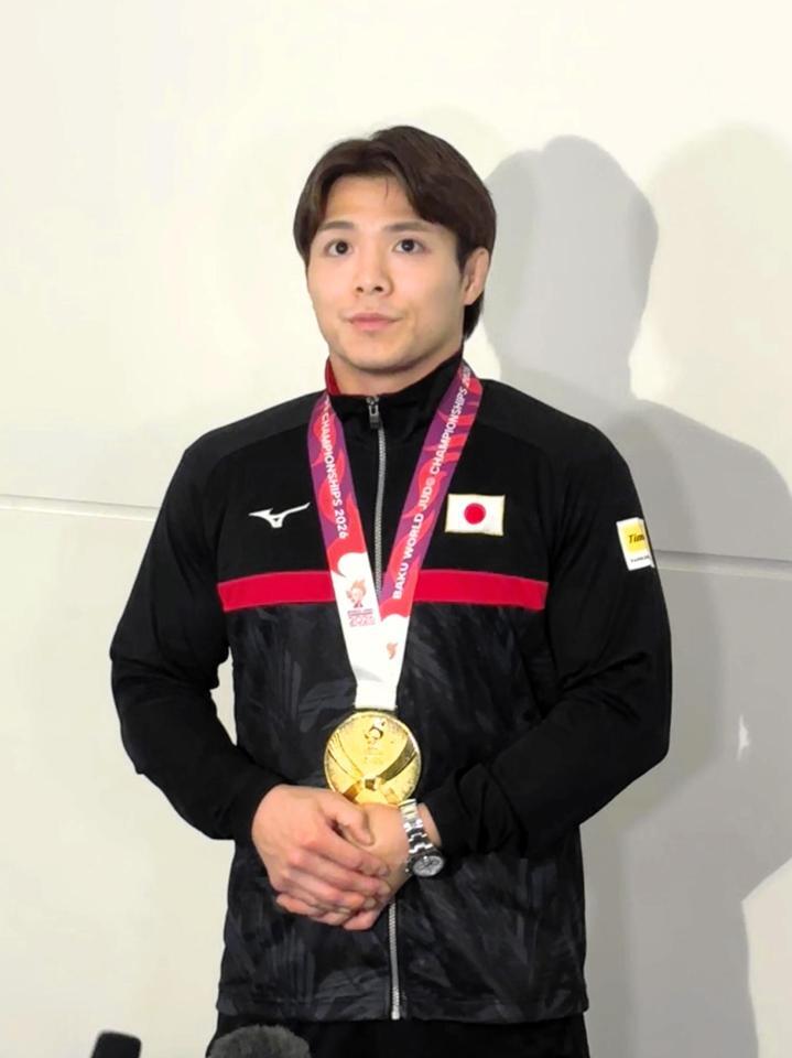 世界選手権から帰国した阿部一二三