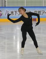 公開練習を披露する島田麻央（撮影・金居みつよし）