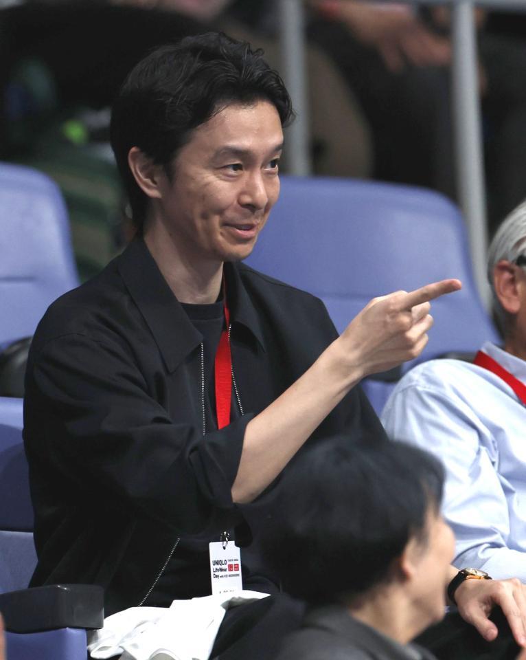 錦織圭から無茶振りを受けた長谷川博己（撮影・伊藤笙子）
