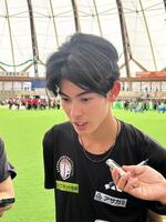 レース後、取材に応じた国学院大・野中