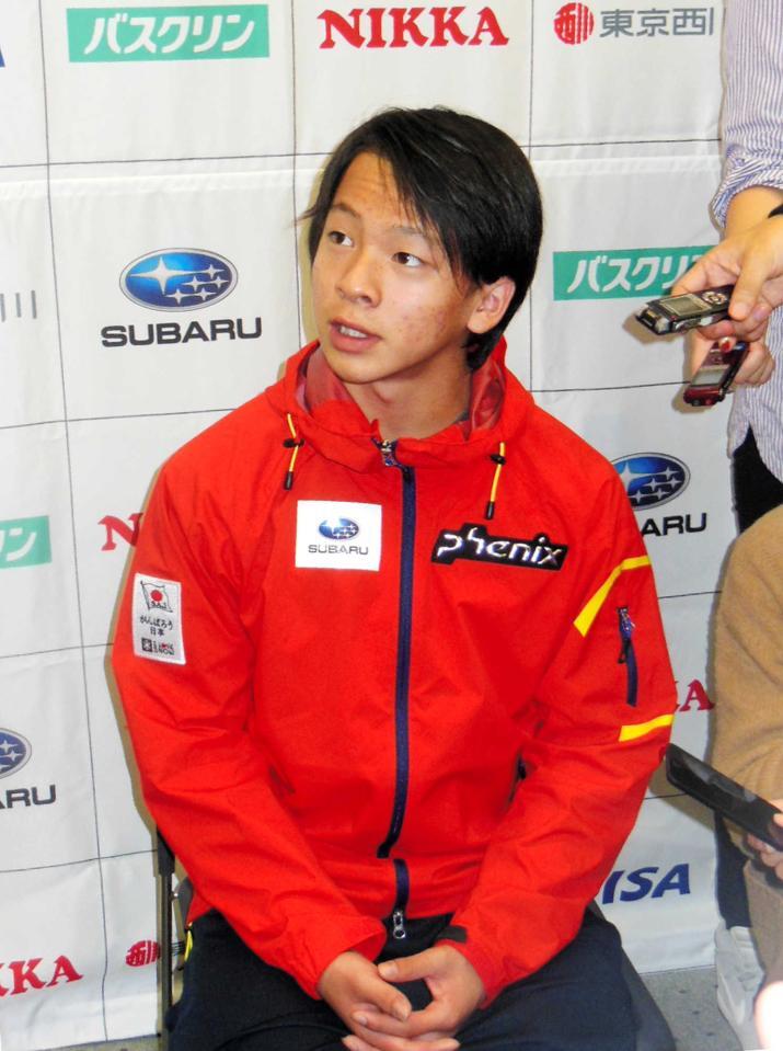ソチ五輪出場を目指す平野歩夢＝２０１３年１１月