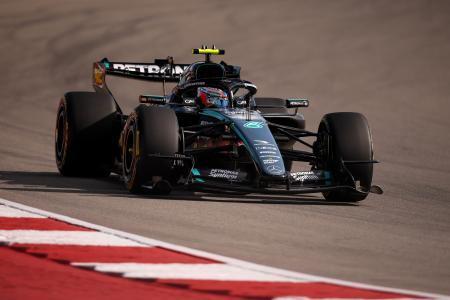 　Ｆ１米国ＧＰでポールポジションを獲得したメルセデスのキミ・アントネッリ＝２４日、テキサス州オースティン（ゲッティ＝共同）