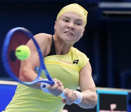 　シングルス準決勝で勝利したディアナ・シュナイデル＝有明コロシアム