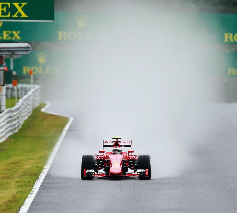 フェラーリのキミ・ライコネン＝鈴鹿サーキット（撮影・神子素慎一）