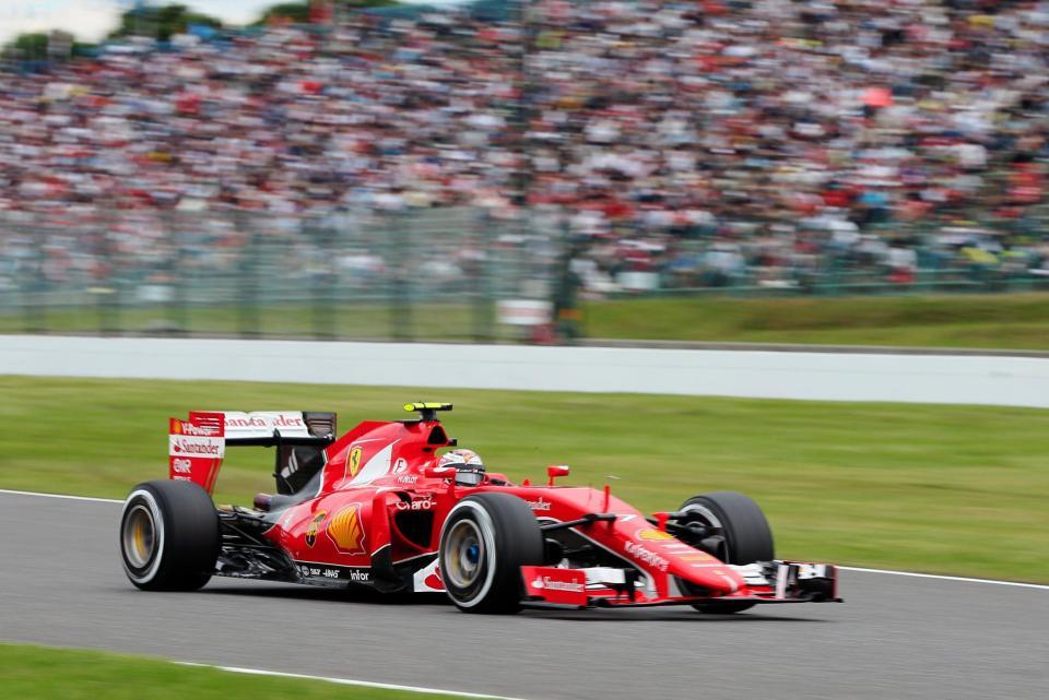 予選６位のフェラーリのキミ・ライコネン＝鈴鹿サーキット（撮影・神子素慎一）