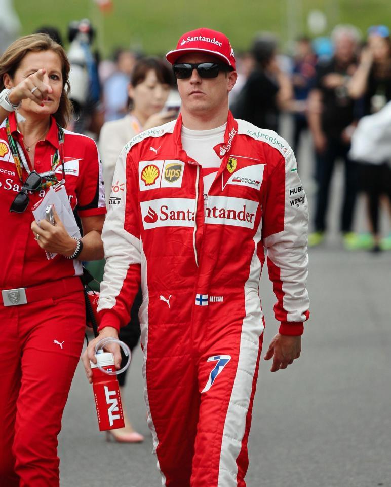 フェラーリのキミ・ライコネン＝鈴鹿サーキット（撮影・神子素慎一）