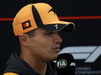 意気込みを話すマクラーレン・メルセデスのランド・ノリス＝鈴鹿サーキット（撮影・神子素慎一）