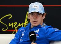 記者会見に応じるアルピーヌ・メルセデスのフランコ・コラピント＝鈴鹿サーキット（撮影・神子素慎一）