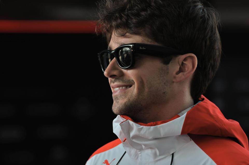 笑顔をみせるフェラーリのシャルル・ルクレール＝鈴鹿サーキット（撮影・神子素慎一）