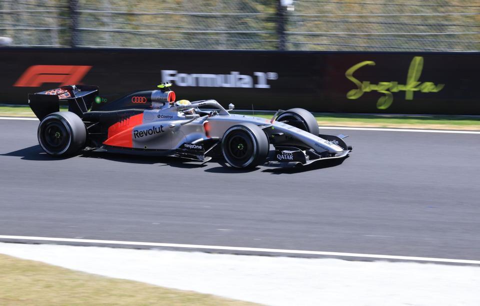 デグナーを駆け抜けるアウディのガブリエル・ボルトレート（撮影・神子素慎一）