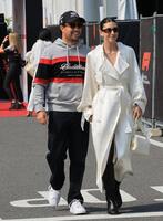 サーキット入りするキャデラック・フェラーリのセルジオ・ペレス＝鈴鹿サーキット（撮影・神子素慎一）