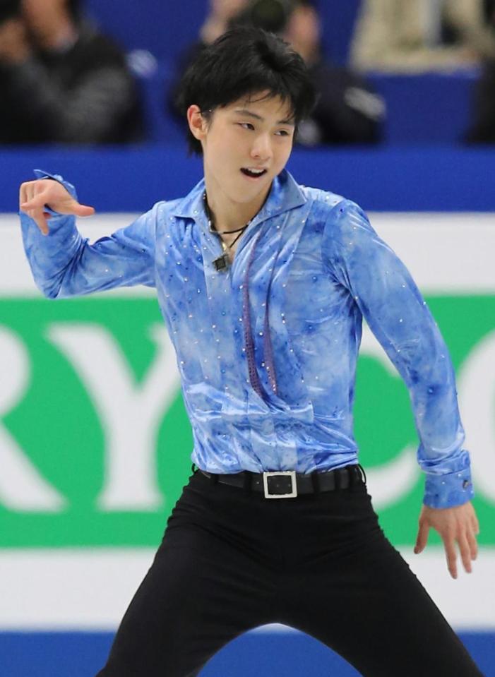 羽生結弦のＳＰ（撮影・内山田正夫）