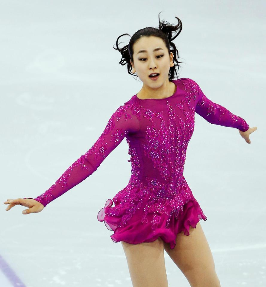 女子ＳＰで３位になった浅田真央＝バルセロナ（共同）