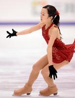 フリーの公開練習を行った本田真凜＝北海道・真駒内セキスイハイムアイスアリーナ（撮影・開出牧）