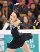 女子フリーで演技する本郷理華。８位だった＝ボストン（共同）