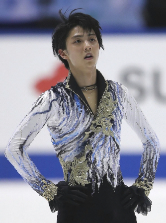 　男子フリーの演技を終え納得できない表情の羽生結弦