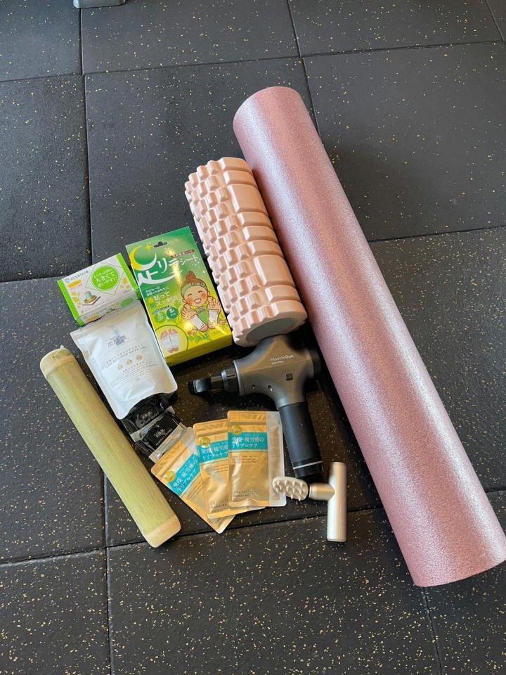 　佐々木絢美選手の休息グッズ