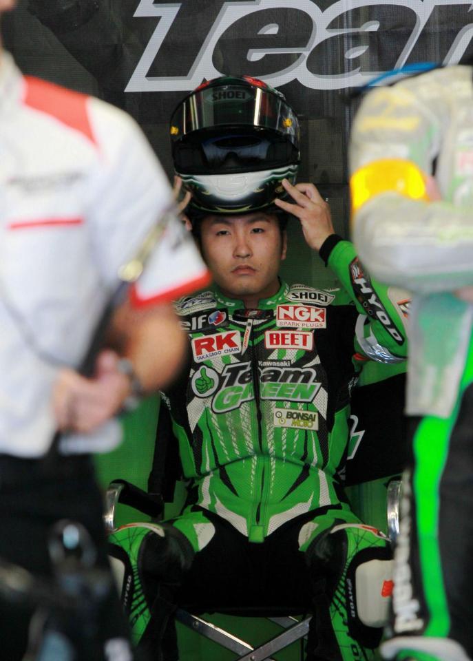 　練習走行に臨むＴｅａｍ　ＧＲＥＥＮの渡辺一樹＝鈴鹿サーキット（撮影・神子素慎一）