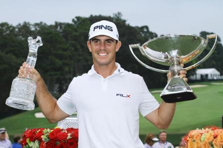 　通算１１アンダーで優勝したビリー・ホーシェル（共同）