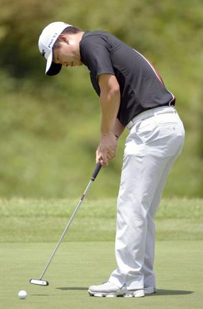 　第２日、通算13アンダーで首位に立った趙珉珪