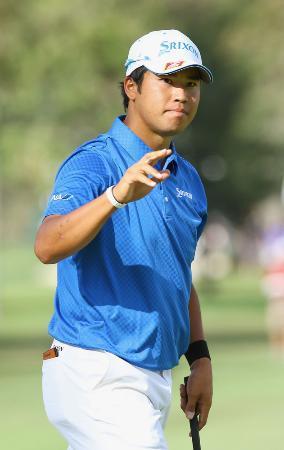 男子ゴルフ、松山は１５位のまま