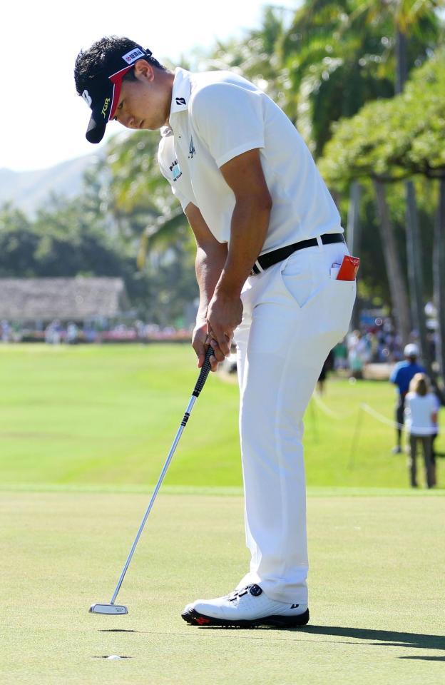 　パーパットを決める片岡大育（共同）