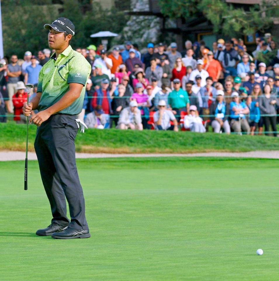 　パットを外した松山英樹