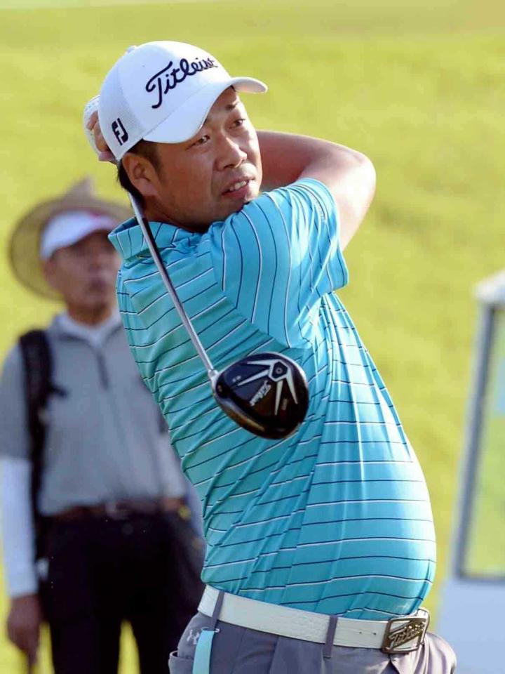 　７アンダーで首位発進した山崎宏（撮影・佐藤厚）