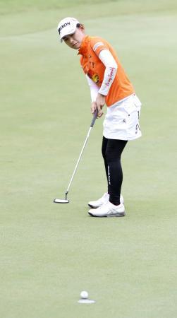 米女子ゴルフ、横峯が６位に浮上