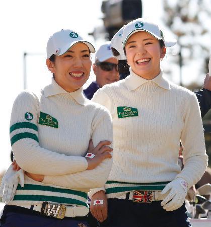 女子ゴルフ、日本は首位スタート ４ツアー対抗戦