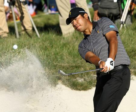 男子ゴルフ、松山はトーマス破る 米国選抜が７大会連続Ｖ