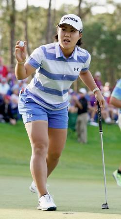 女子ゴルフ、畑岡は３打差３位に米ツアー開幕戦、第３日