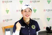 ラウンド後、オンライン記者会見に参加した西郷真央（Ｇｅｔｔｙ　Ｉｍａｇｅｓ／ＪＬＰＧＡ提供）
