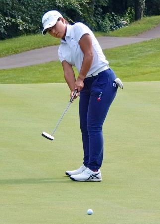 女子ゴルフ、梶谷２１２で終えるエビアン選手権第３日